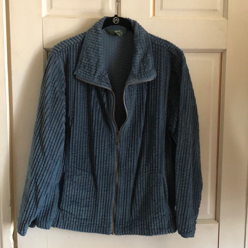 Women’s XL Woolrich Blue Corduroy Jacket ZIP-Up